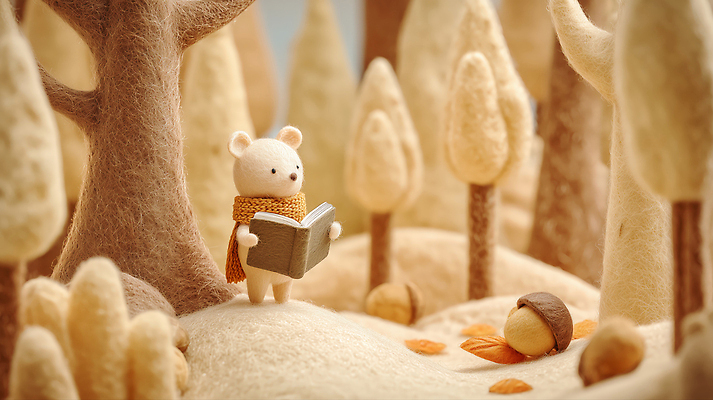 JPG 나무 동물 편집이미지 인형 곰 자연 털 풍경 책 숲 편안함 읽기 부드러움 베이지색 편집3D AI컴퓨터그래픽 AI콘텐츠 식물 컬러 포유류 모션 3D 감각 생태계 파일형식