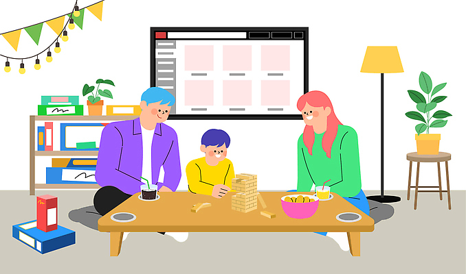 아들 음료 거실 일러스트 가족 모션 놀이 디저트 함께함 웃음 일상 부모 장난감 카페 시간 편안함 즐거움 주말 보드게임 방바닥 유대감 국내일러스트 AI파일 감정 음식 컨셉 관계 바닥 표정 라이프 상점 감각 파일형식 벡터