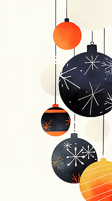 JPG 모양 디자인 계절 기념일 예술 컬러 백그라운드 크리스마스 겨울 패턴 일러스트 공 매달리기 장식 컬러풀 축제 흰색 분위기 오너먼트 국내일러스트 AI일러스트 AI콘텐츠 컨셉 크리스마스장식 무늬 모션 이벤트 파일형식