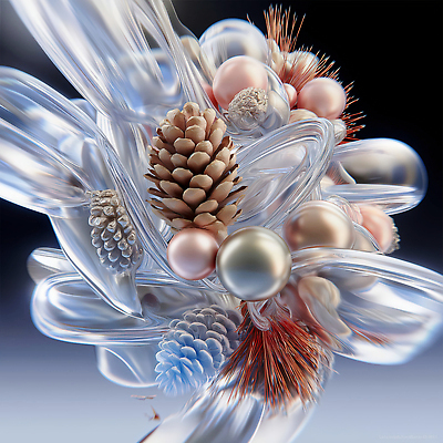 JPG 모양 편집이미지 디자인 예술 크리스마스 패턴 자연 소나무 투명 구출 구슬 조화 물질 복잡 크리스마스리스 편집3D AI컴퓨터그래픽 AI콘텐츠 나무 기념일 컨셉 무늬 3D 화환 도움 생태계 파일형식