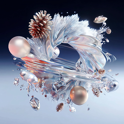 JPG 모양 식물 편집이미지 디자인 예술 컬러 백그라운드 크리스마스 추상 화려 구슬 질감 조화 창의력 디지털아트 크리스마스리스 편집3D AI컴퓨터그래픽 AI콘텐츠 기념일 컨셉 무늬 3D 화환 파일형식