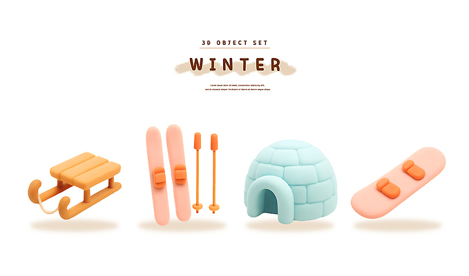 PSD 편집이미지 스포츠 겨울 놀이 스키 파란색 디지털 주황색 게임 스노우보드 오브젝트 썰매 편집3D 양모펠트 계절 컬러 겨울스포츠 3D 보드_스포츠 양모 펠트 파일형식