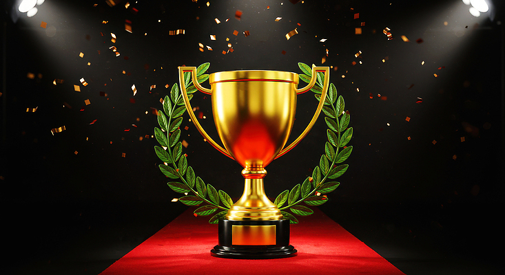 JPG 편집이미지 성공 기념 이벤트 경기 기쁨 금색 축하 우승 트로피 오브젝트 영광 레드카펫 이미지편집 AI컴퓨터그래픽 AI콘텐츠 감정 스포츠 컬러 컨셉 최고 상_우승 파일형식