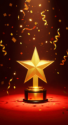 JPG 편집이미지 기념일 행복 조각 성공 장식 빛 축제 무대 축하 우승 트로피 기념품 이미지편집 AI컴퓨터그래픽 AI콘텐츠 감정 컨셉 이벤트 최고 상_우승 오브젝트 파일형식