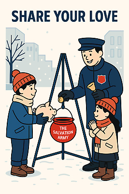 공원 겨울 일러스트 가족 거리 따뜻함 사랑 이벤트 여러명 봉사 도움 사회복지 심플 나눔 기부 구세군 모금 자선 국내일러스트 AI파일 계절 공공시설 감정 다수 컨셉 관계 사람 복지 파일형식 벡터