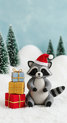 JPG 편집이미지 행복 인형 컬러 크리스마스 겨울 따뜻함 선물 풍경 장식 크리스마스트리 귀여움 눈 오브젝트 너구리 편집실사 AI컴퓨터그래픽 AI콘텐츠 자연요소 계절 기념일 감정 컨셉 포유류 날씨 CG 파일형식