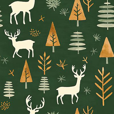 JPG 나무 식물 동물 디자인 계절 예술 컬러 백그라운드 겨울 패턴 일러스트 자연 사슴 장식 초록색 흰색 숲 노르딕 패브릭 경관 국내일러스트 AI일러스트 AI콘텐츠 무늬 포유류 풍경 직물 생태계 파일형식