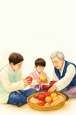 JPG 전통 행복 문화 어린이 과일 일러스트 가족 자연 한국 따뜻함 성인 농작물 모임 추억 사과 전통의상 한복 즐거움 나누기 세대 국내일러스트 AI일러스트 AI콘텐츠 한국전통 감정 아시아 컨셉 농업 관계 사람 생태계 파일형식