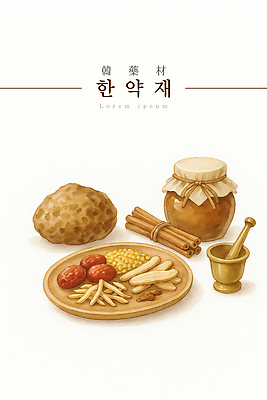 PSD 전통 음식 일러스트 재료 건강 요리 한의학 전통음식 약재 한약재 약국 향신료 레시피 꿀 디톡스 국내일러스트 의학 약 향미료 파일형식
