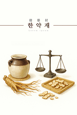 PSD 전통 문화 음식 일러스트 재료 자연 한국 건강 저울 약재 한약재 인삼 약초 균형 허브 민속 조화 국내일러스트 식물 아시아 약 풀_식물 삼 생태계 파일형식