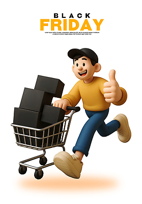 PSD 편집이미지 캐릭터 컬러 백그라운드 쇼핑 세일 소비 상품 쇼핑몰 장바구니 즐거움 블랙프라이데이 편집3D 감정 데이이벤트 3D 바구니 파일형식