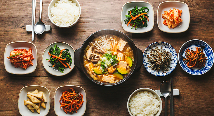 JPG 편집이미지 한식 겨울 가족 식탁 반찬 식사 저녁식사 전통음식 편안함 된장찌개 쌀밥 건강식 정성 집밥 편집실사 AI포토 AI콘텐츠 전통 계절 음식 관계 탁자 밥 감각 찌개 CG 파일형식