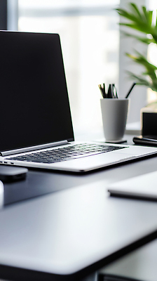 JPG 식물 편집이미지 창문 문구용품 기술 노트북 사무실 고요 업무 집중 책상 모던 심플 정리 편집실사 AI포토 AI콘텐츠 가구 컨셉 비즈니스 전자제품 작업 CG 오브젝트 파일형식