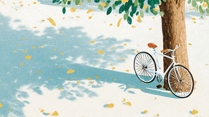 JPG 나무 여유 잎 일러스트 모션 자연 휴식 따뜻함 풍경 일상 햇빛 환경 자전거 고요 산책 가을 도심 그늘 외출 뷰티풀 색감 국내일러스트 AI일러스트 AI콘텐츠 식물 계절 감정 컨셉 라이프 태양 바이크 도시 생태계 파일형식