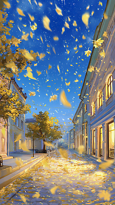 JPG 나무 계절 공원 길 일러스트 자연 하늘 바람 조명 거리 풍경 빛 노란색 산책 가을 저녁 은행잎 조용 뷰티풀 오후 국내일러스트 AI일러스트 AI콘텐츠 자연요소 식물 공공시설 컬러 잎 날씨 휴식 야간 생태계 파일형식