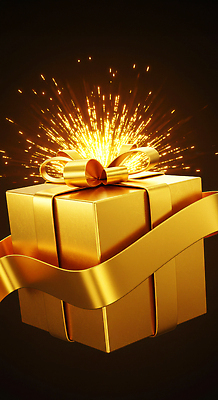 JPG 편집이미지 기념일 포장 불꽃 선물 이벤트 장식 파티 희망 놀람 기쁨 금색 축하 생일 화려 블랙프라이데이 이미지편집 AI컴퓨터그래픽 AI콘텐츠 감정 컬러 컨셉 데이이벤트 불 표정 파일형식