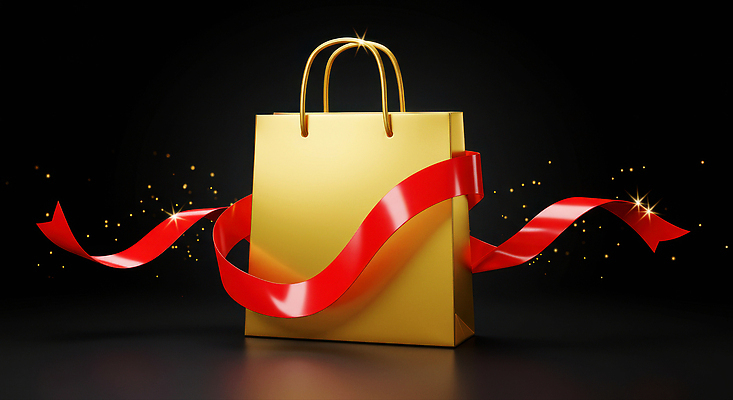 JPG 편집이미지 디자인 행복 백그라운드 포장 선물 장식 쇼핑 쇼핑백 축제 금색 소비 순간 블랙프라이데이 이미지편집 AI컴퓨터그래픽 AI콘텐츠 감정 컬러 가방 데이이벤트 파일형식