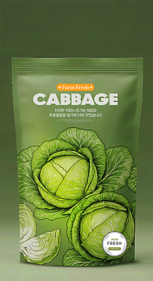 PSD 편집이미지 디자인 채소 자연 초록색 농장 신선 고객 친환경 유기농 양배추 패키지 건강식 신상품 이미지편집 웰빙 음식 컬러 농업 환경 상품 생태계 파일형식