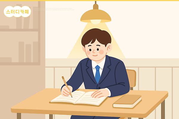 손 남자 커피 일러스트 탁자 열쇠 교재 조명 학습 펜 공책 공간 교양 기록 시간 분위기 서재 집중 문서 스터디카페 국내일러스트 AI파일 교육 음료 가구 컨셉 문구용품 사람 신체부위 필기구 카페 파일형식 벡터