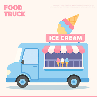 컬러 일러스트 휴가 아이스크림 디저트 여러명 장식 여름 파란색 판매 공간 용수철 대기 맛 더위 즐거움 아이스크림콘 시민 푸드트럭 국내일러스트 AI파일 계절 감정 음식 다수 컨셉 날씨 사람 트럭 콘 국민 파일형식 벡터