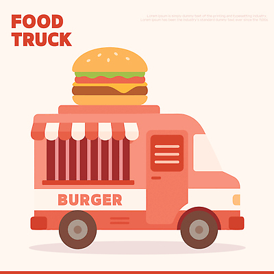 컬러 일러스트 디저트 거리 패스트푸드 요리 과자 레스토랑 햄버거 배달음식 햄버거가게 푸드트럭 국내일러스트 AI파일 음식 식당 트럭 인스턴트 배달 파일형식 벡터