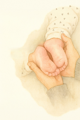 JPG 손 감정 일러스트 가족 발 따뜻함 사랑 부모 아기 출산 축복 보호 연결 포근함 소중 부드러움 순간 국내일러스트 AI일러스트 AI콘텐츠 컨셉 관계 사람 신체부위 감각 파일형식