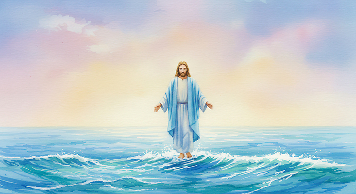 JPG 감정 종교 바다 일러스트 자연 하늘 아침 휴식 풍경 평화 걷기 성경 일몰 예수 수면 저녁 기적 신성 국내일러스트 AI일러스트 AI콘텐츠 주간 컨셉 종교용품 모션 물 노을 신_종교 야간 생태계 파일형식