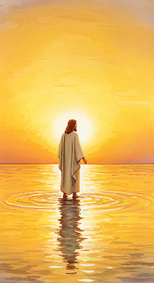 JPG 물결 바다 컬러 일러스트 자연 하늘 풍경 빛 태양 반사 평화 노을 고요 기도 예수 저녁 신성 조화 뷰티풀 국내일러스트 AI일러스트 AI콘텐츠 자연요소 컨셉 신_종교 야간 생태계 파일형식