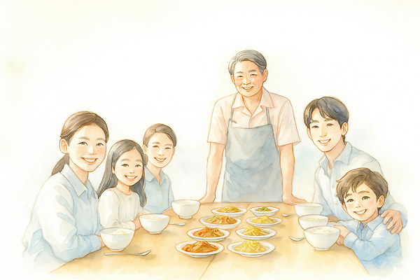 JPG 행복 음식 일러스트 가족 탁자 함께함 따뜻함 대화 사랑 요리 웃음 일상 식사 기쁨 모임 맛 추억 소통 친목 순간 정 국내일러스트 AI일러스트 AI콘텐츠 감정 가구 컨셉 관계 표정 말하기 라이프 파일형식