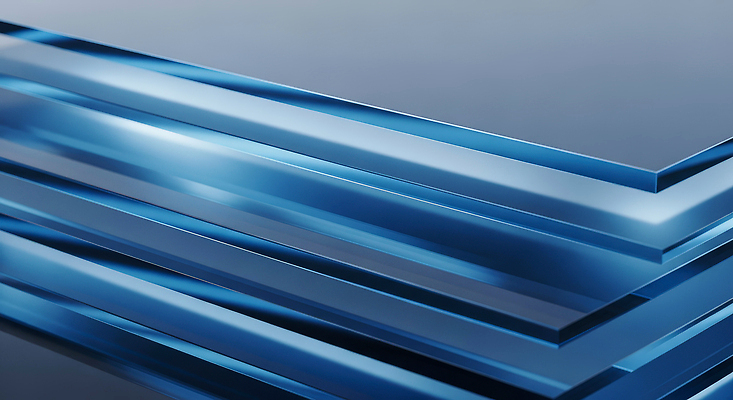 JPG 편집이미지 디자인 조각 유리 파란색 빛 반사 투명 모던 소재 광택 깊이 반응 뷰티풀 평면 이미지편집 AI컴퓨터그래픽 AI콘텐츠 컬러 재질 파일형식