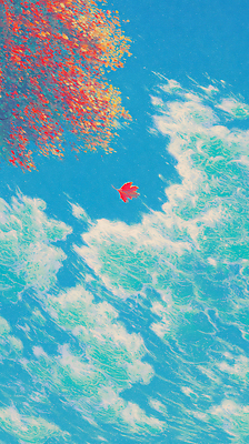 JPG 나무 물결 바다 컬러 단풍 잎 일러스트 자연 하늘 바람 풍경 가을 수면 멀리 조화 뷰티풀 청명 국내일러스트 AI일러스트 AI콘텐츠 자연요소 식물 계절 날씨 물 생태계 파일형식