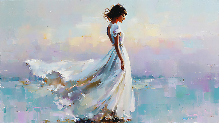 JPG 드레스 여자 감정 예술 일러스트 모션 자연 바람 풍경 해변 여름 햇빛 평화 걷기 일몰 뷰티풀 순간 스타일 차분 국내일러스트 AI일러스트 AI콘텐츠 자연요소 옷 계절 바다 컨셉 날씨 사람 태양 노을 생태계 파일형식