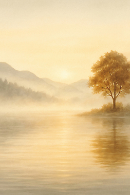 JPG 나무 호수 컬러 단풍 일러스트 자연 하늘 아침 산 풍경 물 빛 평화 일출 고요 안개 수면 조용 뷰티풀 국내일러스트 AI일러스트 AI콘텐츠 주간 자연요소 식물 컨셉 잎 날씨 노을 생태계 파일형식