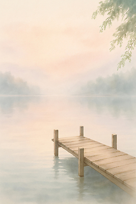 JPG 나무 호수 여유 물결 여행 일러스트 자연 하늘 아침 나뭇잎 미소 풍경 평화 일출 안개 수면 조용 차분 국내일러스트 AI일러스트 AI콘텐츠 주간 식물 감정 컨셉 잎 날씨 표정 물 노을 생태계 파일형식