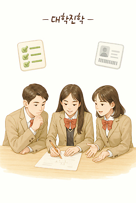 PSD 학생 교육 대학생 일러스트 학교 미래 협력 친구 학습 선택 목표 계획 준비 상담 대학교 문서 수험생 의견 진로 진학 국내일러스트 컨셉 관계 고등학생 파일형식