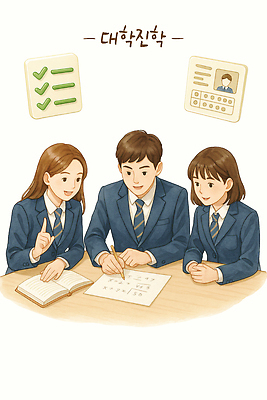 PSD 학생 교육 일러스트 표정 대화 세명 학습 자료 정보 그룹 선택 목표 계획 집중 분석 입학 상담 대학교 수험생 정리 진학 국내일러스트 컨셉 학교 고등학생 말하기 사람 파일형식