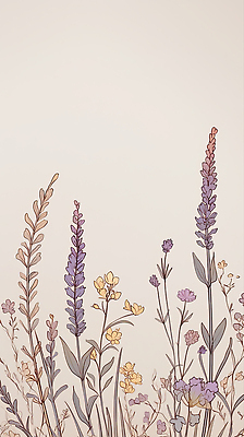 JPG 식물 디자인 꽃 백그라운드 일러스트 자연 생명 풍경 초록색 노란색 평화 보라색 고요 공간 들꽃 화사함 드로잉 조화 뷰티풀 국내일러스트 AI일러스트 AI콘텐츠 컬러 컨셉 미술 생태계 파일형식