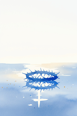 JPG 예술 바다 백그라운드 일러스트 자연 수채화 물 파란색 햇빛 반사 평화 수중동물 가시 수면 수조 그림 조용 색감 창의성 국내일러스트 AI일러스트 AI콘텐츠 자연요소 동물 컬러 컨셉 태양 생태계 파일형식