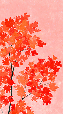 JPG 나무 식물 계절 예술 분홍색 컬러 백그라운드 단풍 잎 일러스트 자연 따뜻함 풍경 가을 오브젝트 조용 감성 조화 뷰티풀 창의성 국내일러스트 AI일러스트 AI콘텐츠 컨셉 생태계 파일형식