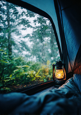 JPG 편집이미지 여행 자연 아침 휴식 조명 텐트 풍경 취미 캠핑 도전 랜턴 숲 그늘 온기 편집실사 AI포토 AI콘텐츠 주간 컨셉 레저 캠핑도구 CG 생태계 파일형식