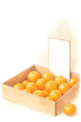 JPG 음식 과일 일러스트 자연 탁자 디저트 귤 따뜻함 장식 농작물 상자 주황색 공백 농촌 신선 시장 건강식 밝은색 유명산 준비물 국내일러스트 AI일러스트 AI콘텐츠 컬러 가구 농업 산 시골 생태계 경기도 파일형식