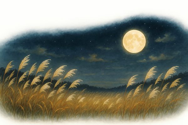 JPG 계절 별 여유 일러스트 자연 밤하늘 하늘 풍경 초원 사람없음 농경지 평화 환경 고요 달 가을 달빛 국내일러스트 AI일러스트 AI콘텐츠 자연요소 감정 컨셉 농장 야간 생태계 파일형식