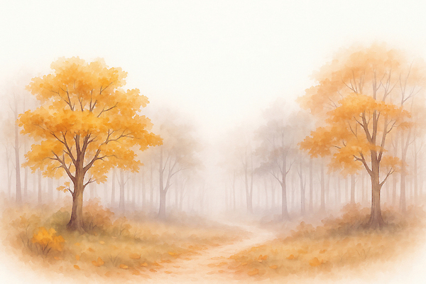 JPG 나무 길 여유 백그라운드 잎 일러스트 자연 아침 풍경 햇빛 반사 갈색 평화 고요 산책 금색 안개 가을 숲 국내일러스트 AI일러스트 AI콘텐츠 주간 식물 계절 감정 컬러 컨셉 날씨 휴식 태양 생태계 파일형식