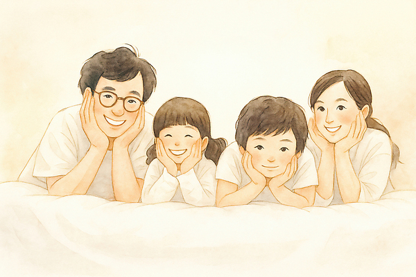 JPG 행복 얼굴 어린이 포즈 일러스트 가족 함께함 대화 사랑 미소 웃음 성인 일상 평화 촬영 기쁨 시간 국내일러스트 AI일러스트 AI콘텐츠 감정 컨셉 관계 표정 말하기 사람 라이프 신체부위 파일형식