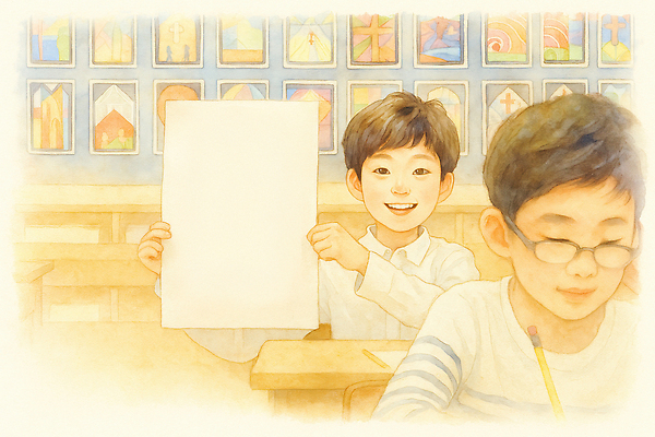 JPG 감정 종이 어린이 예술 일러스트 교실 모션 놀이 협력 색연필 웃음 풍경 친구 학습 시간 그리기 즐거움 그림 작품 창의력 국내일러스트 AI일러스트 AI콘텐츠 교육 학교 관계 학용품 표정 미술 사람 파일형식