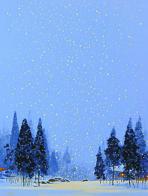 JPG 나무 겨울 일러스트 자연 하늘 풍경 소리 일몰 눈송이 차가움 숲 신비 조용 뷰티풀 색감 겨울풍경 국내일러스트 AI일러스트 AI콘텐츠 식물 계절 컨셉 눈_날씨 노을 생태계 파일형식