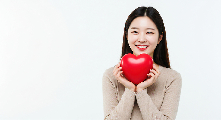 JPG 편집이미지 여자 패션 감정 포즈 밝음 사랑 웃음 장식 기쁨 매력적 하트 표현 오브젝트 의료성형뷰티 스타일 편집실사 AI인물포토 AI콘텐츠 모양 컨셉 표정 사람 CG 파일형식 AI포토