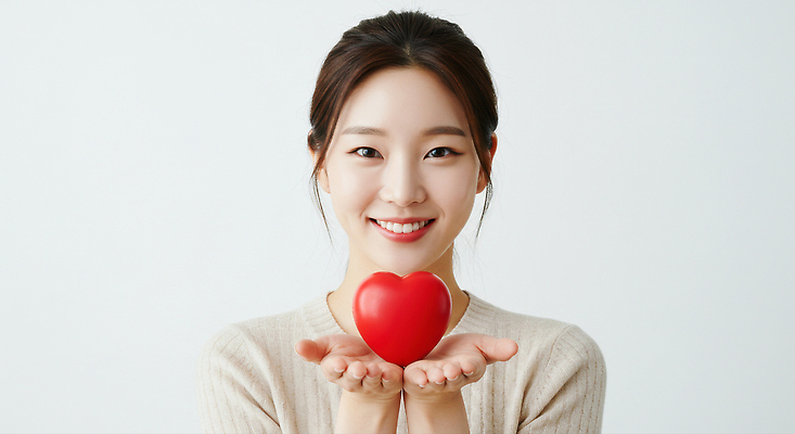 JPG 편집이미지 손 여자 기념일 감정 상징 포즈 백그라운드 따뜻함 사랑 미소 청춘 기쁨 하트 마음 뷰티풀 의료성형뷰티 편집실사 AI인물포토 AI콘텐츠 모양 컨셉 표정 사람 이벤트 신체부위 CG 파일형식 AI포토