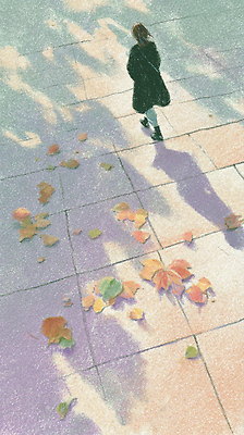 JPG 계절 길 여유 컬러 낙엽 일러스트 자연 사람 풍경 일상 평화 걷기 고요 도전 가을 명상 국내일러스트 AI일러스트 AI콘텐츠 감정 컨셉 잎 모션 라이프 생태계 파일형식