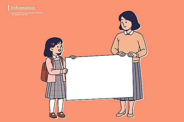 교육 딸 어린이 일러스트 학교 가족 모션 엄마 협력 프레임 사랑 미소 사람 여름 유치원 만남 현수막 즐거움 백팩 소통 국내일러스트 AI파일 계절 감정 컨셉 가방 관계 표정 파일형식 벡터